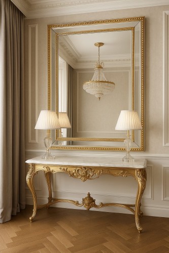 Przejdź do produktu Lustro ekskluzywne glamour w szklanej ramie  130x70 cm (1)