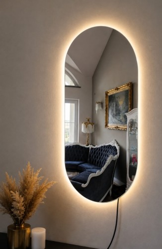 Przejdź do produktu Lustro owalne led  80x40 