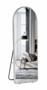Lustro stojące lub wiszące owalne 165x50 srebrne