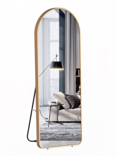 Przejdź do produktu Lustro stojące lub wiszące owalne 165x50 złote 