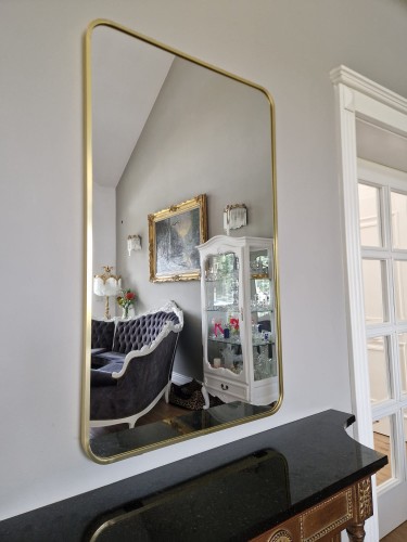 Przejdź do produktu Lustro prostokątne w aluminiowej ramie 100x60 cm  złote