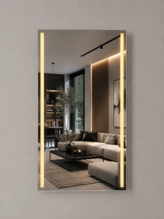 Lustro led salonowe 130x70 pionowe