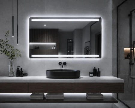 Lustro led włącznik dotykowy 130x70