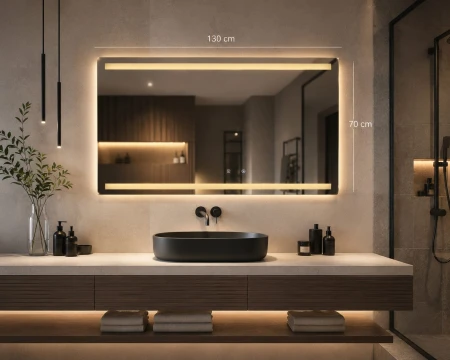 lustro led 130 x70 cm