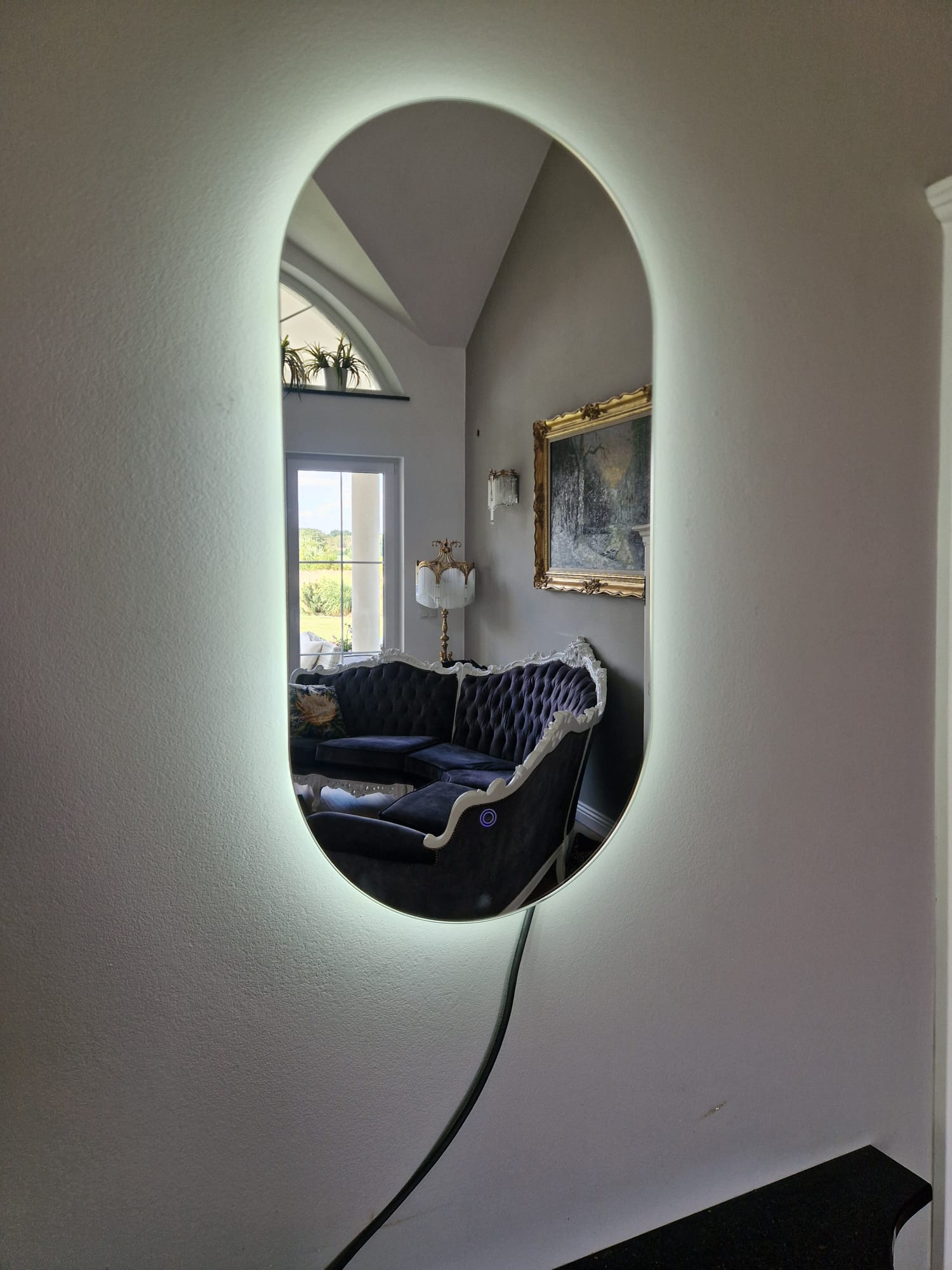 Lustro owalne led